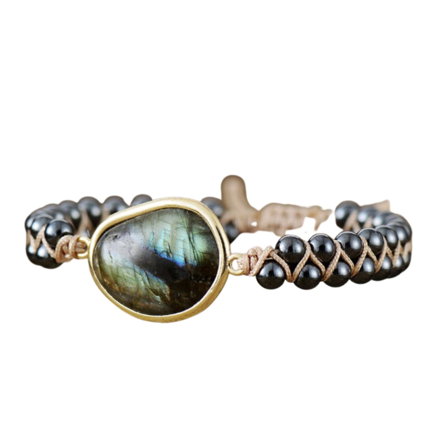 Labradorite Stone Beaded Bracelet - Global Village Kailua Boutique