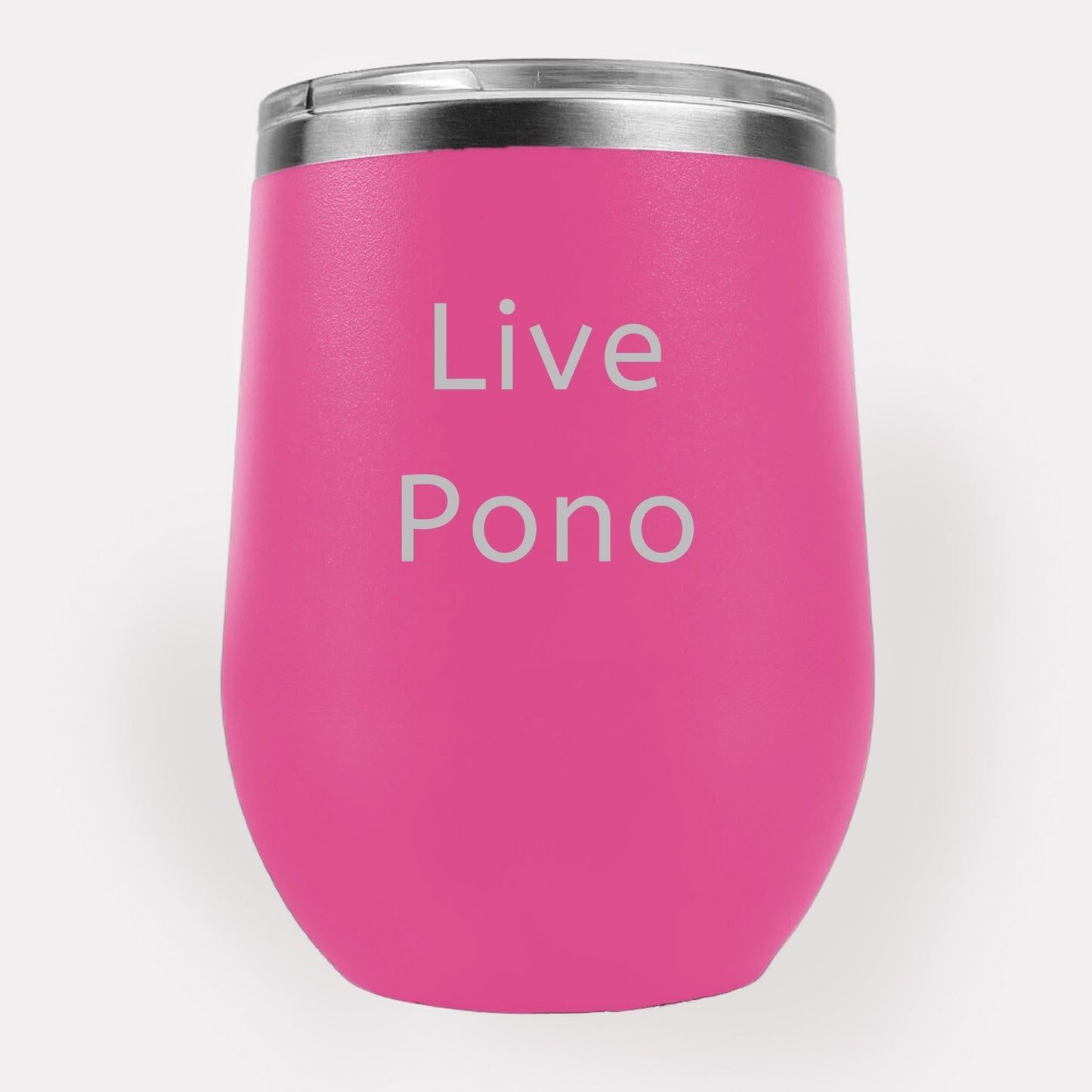 Live Pono 12oz Etched Tumbler Global Village Kailua Boutique