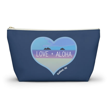 Love + Aloha Zip Pouch with T-Bottom Global Village Kailua Boutique