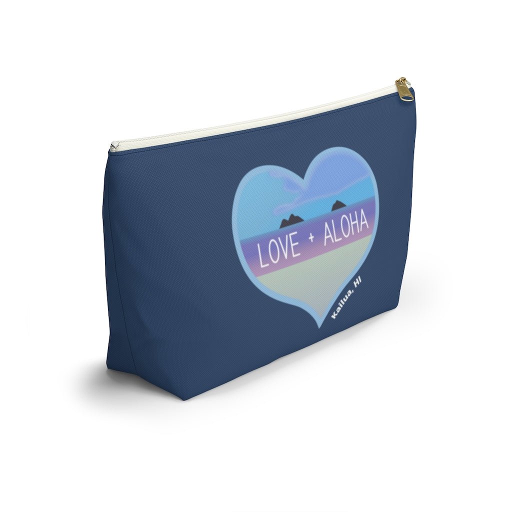 Love + Aloha Zip Pouch with T-Bottom Global Village Kailua Boutique