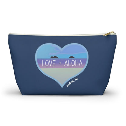 Love + Aloha Zip Pouch with T-Bottom Global Village Kailua Boutique