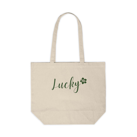 Lucky Hibiscus Canvas Shopping Tote - Global Village Kailua Boutique