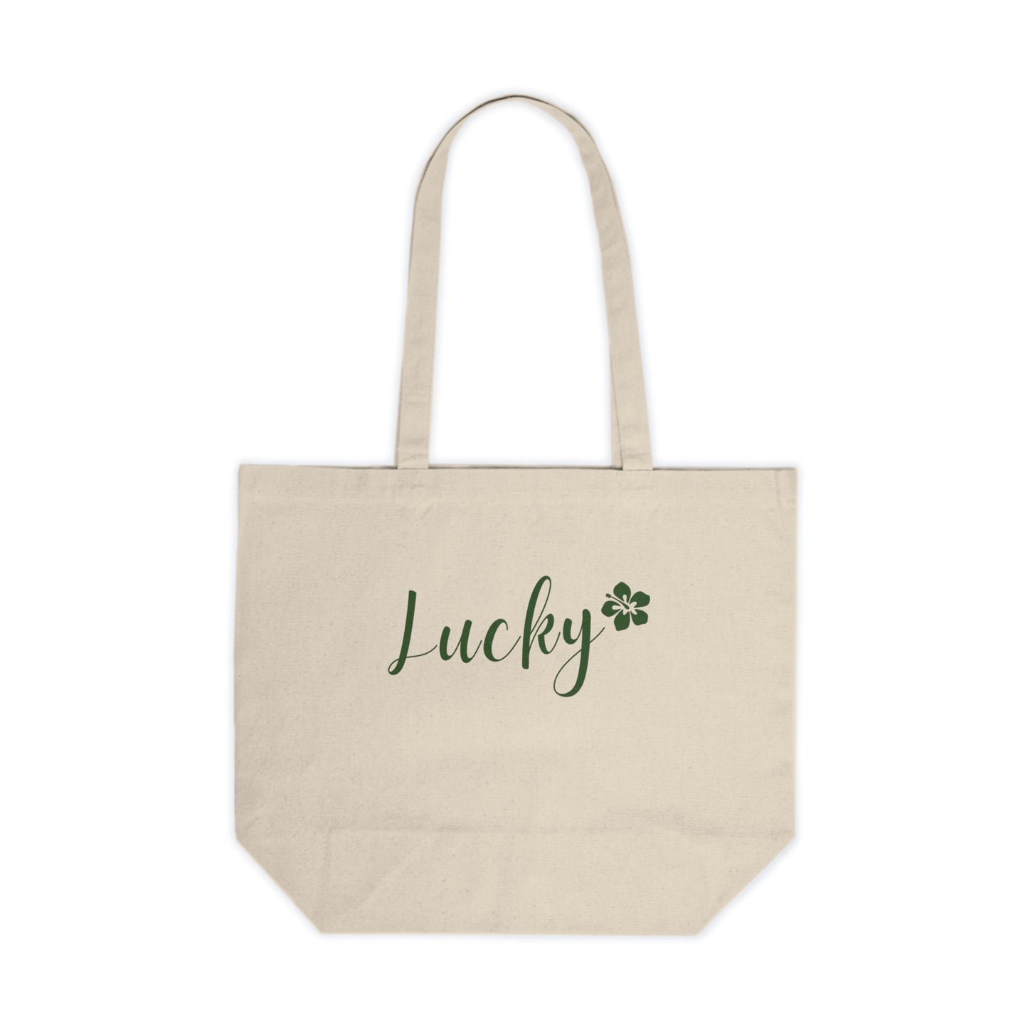 Lucky Hibiscus Canvas Shopping Tote - Global Village Kailua Boutique