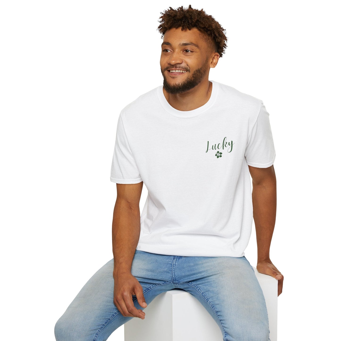 Lucky Hibiscus Left Chest Unisex Softstyle T-Shirt - Global Village Kailua Boutique