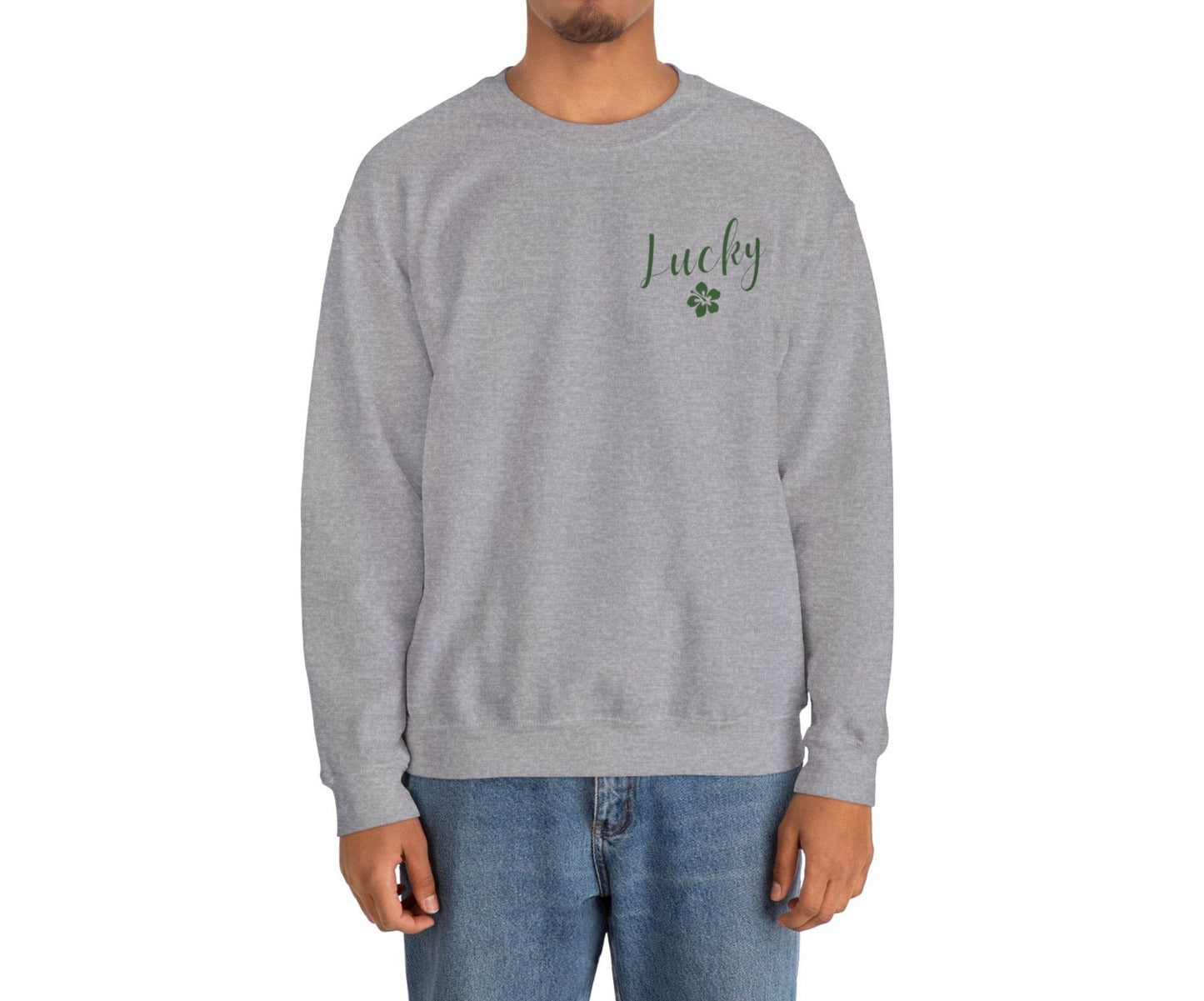 Lucky Hibiscus Stack Unisex Heavy Blend Crewneck Sweatshirt - Global Village Kailua Boutique