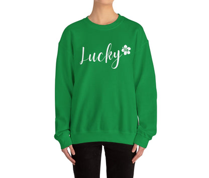 Lucky Script Hibiscus Unisex Heavy Blend Crewneck Sweatshirt - Global Village Kailua Boutique