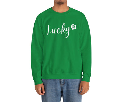 Lucky Script Hibiscus Unisex Heavy Blend Crewneck Sweatshirt - Global Village Kailua Boutique