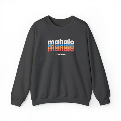 Mahalo Mode Triple Unisex Heavy Blend Crewneck Sweatshirt - Global Village Kailua Boutique
