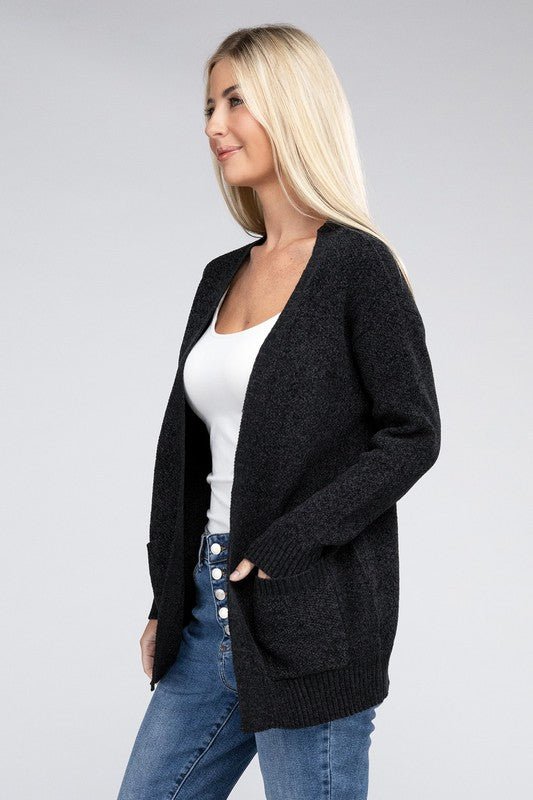 Melange Open Front Sweater Cardigan - Global Village Kailua Boutique