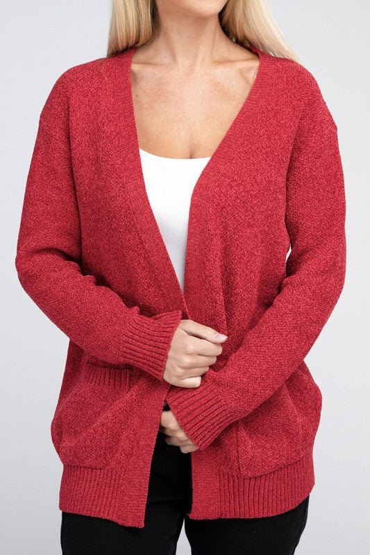 Melange Open Front Sweater Cardigan - Global Village Kailua Boutique