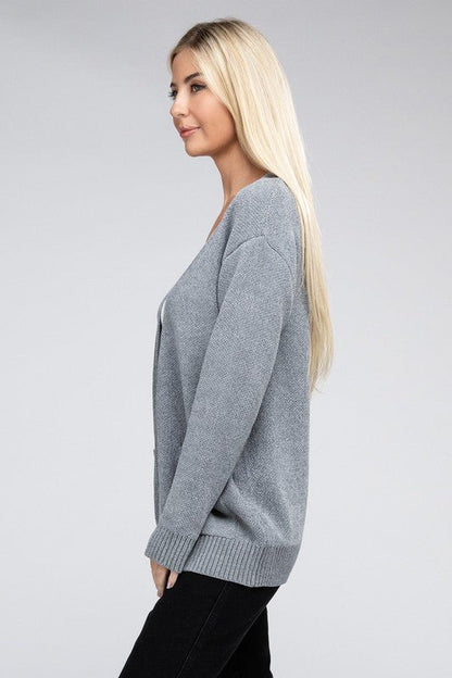 Melange Open Front Sweater Cardigan - Global Village Kailua Boutique