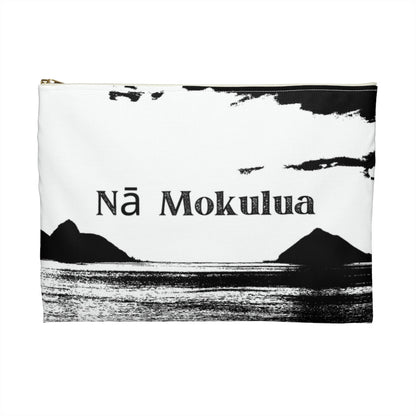 Mokulua Black White Zip Pouch Global Village Kailua Boutique