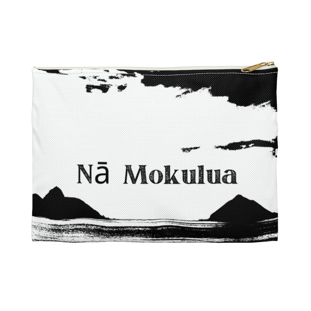 Mokulua Black White Zip Pouch Global Village Kailua Boutique