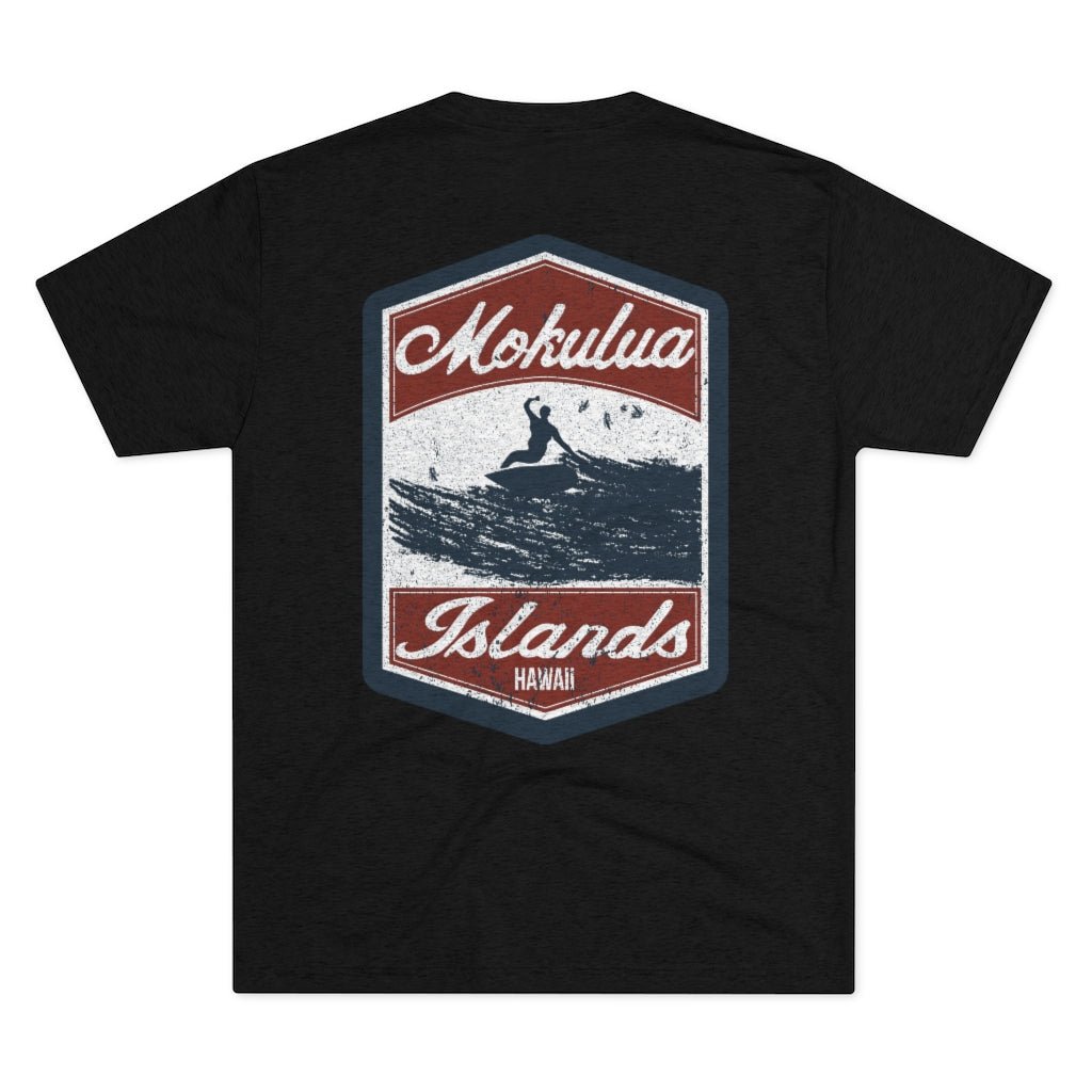 Mokulua Islands Surf Unisex Tri-Blend Crew Tee Global Village Kailua Boutique