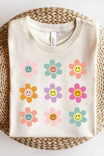 Smiley Flower Unisex Tee Global Village Kailua Boutique