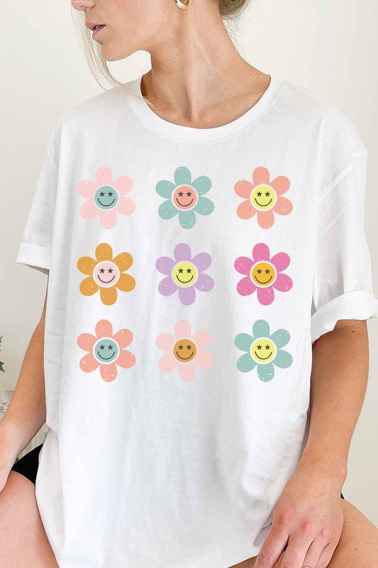 Smiley Flower Unisex Tee Global Village Kailua Boutique