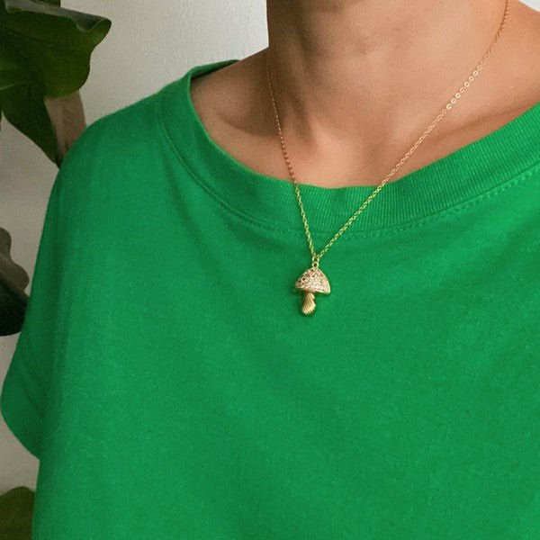 Mushroom Pendant Necklace - Global Village Kailua Boutique