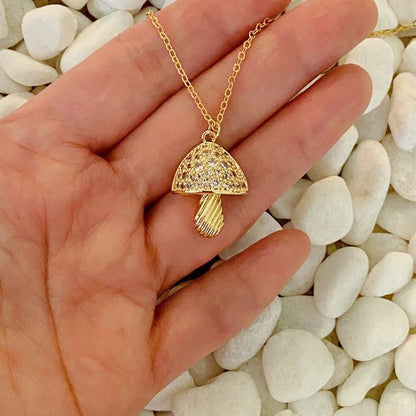 Mushroom Pendant Necklace - Global Village Kailua Boutique