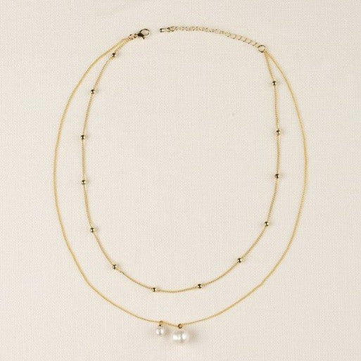 Natural Pearl Layered Necklace Global Village Kailua Boutique