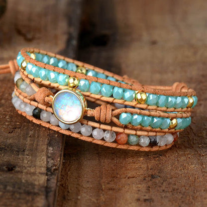 Opal Beaded Triple Layered Bracelet - Global Village Kailua Boutique