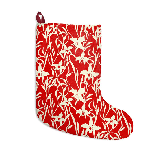 Orchid Red Christmas Stockings - Global Village Kailua Boutique