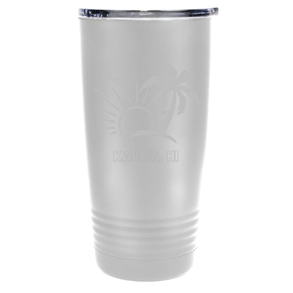 Palm Scene 20oz Etched Tumbler Global Village Kailua Boutique