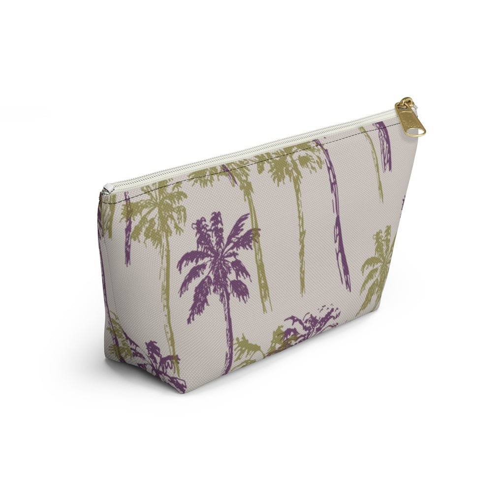 Palm Tree Zip Pouch with T-Bottom Global Village Kailua Boutique