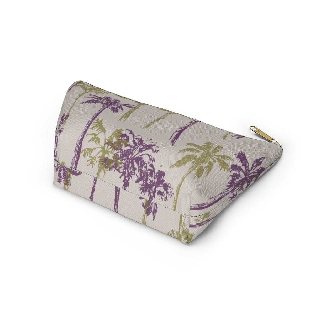 Palm Tree Zip Pouch with T-Bottom Global Village Kailua Boutique