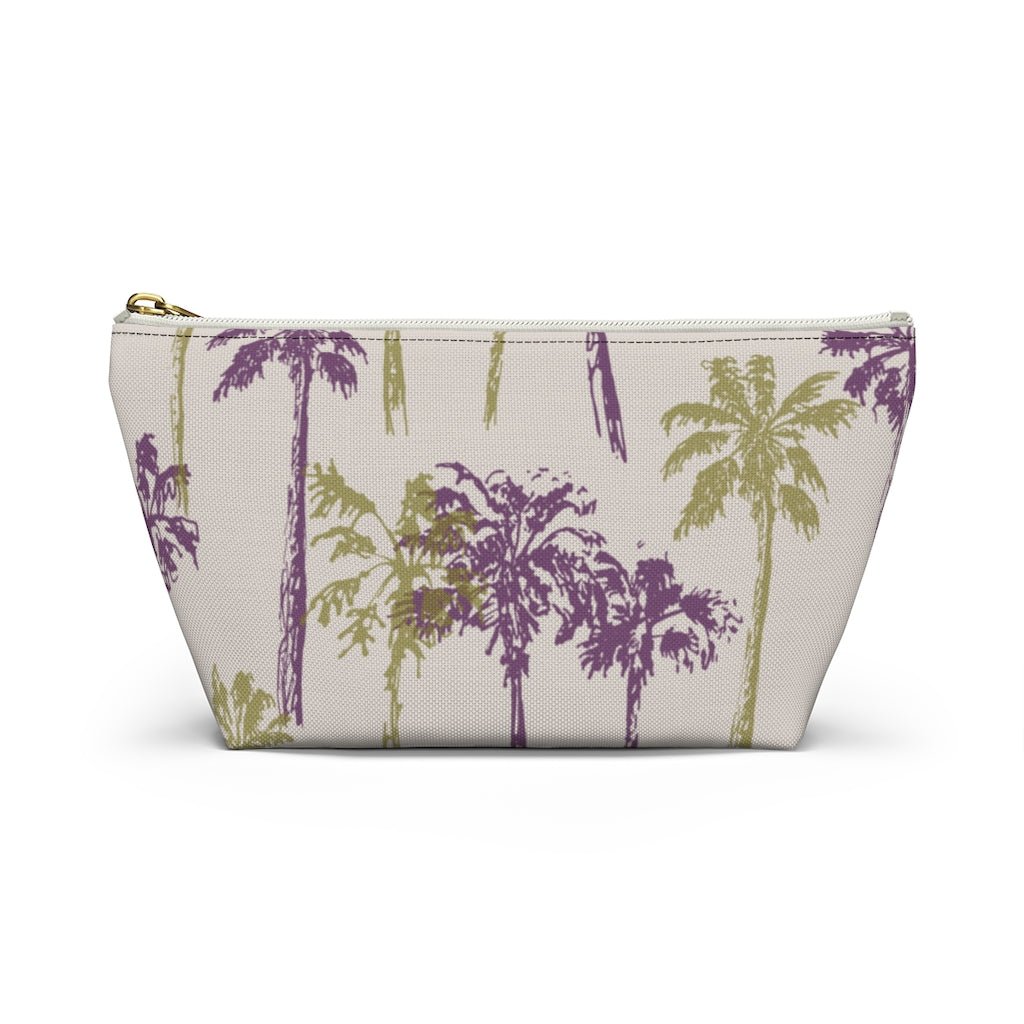 Palm Tree Zip Pouch with T-Bottom Global Village Kailua Boutique