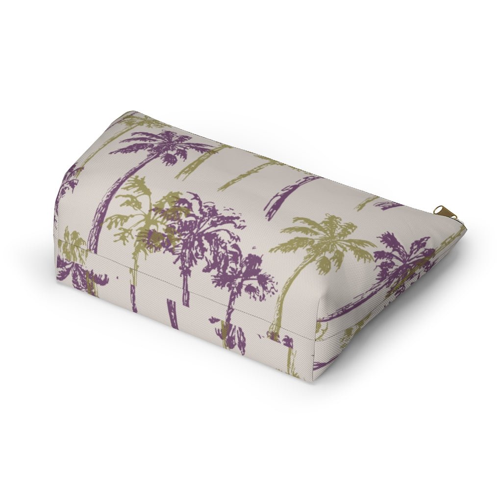 Palm Tree Zip Pouch with T-Bottom Global Village Kailua Boutique