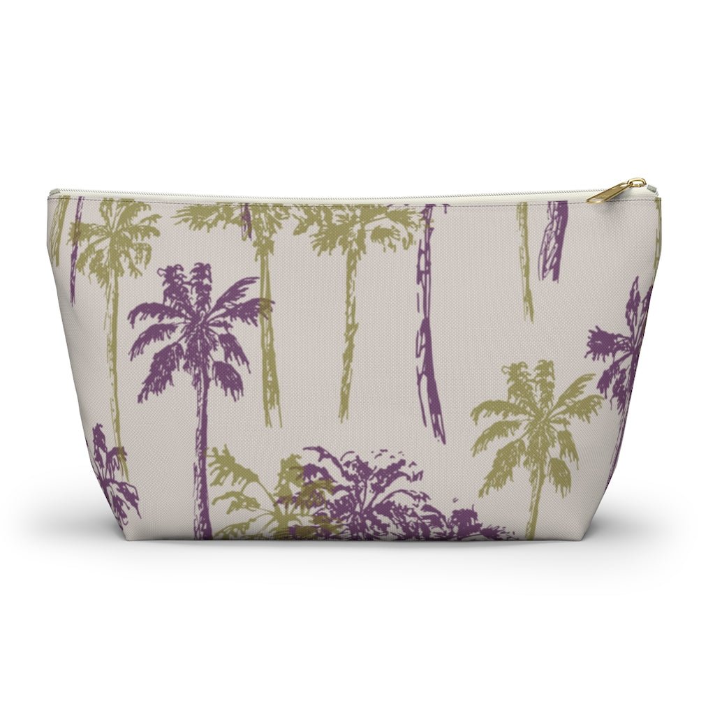 Palm Tree Zip Pouch with T-Bottom Global Village Kailua Boutique