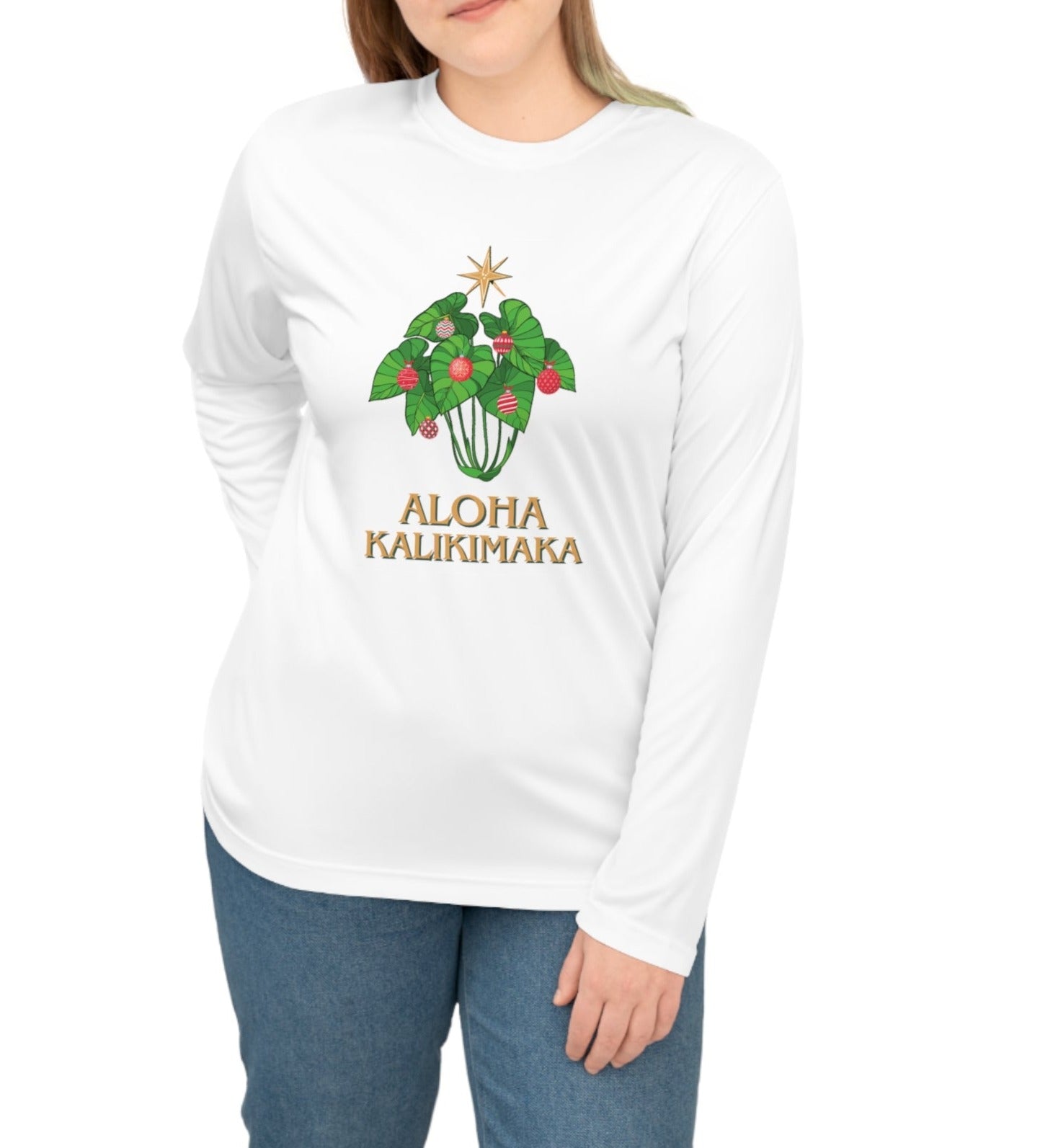 Performance Long Sleeve Kalo Kalikimaka - Global Village Kailua Boutique