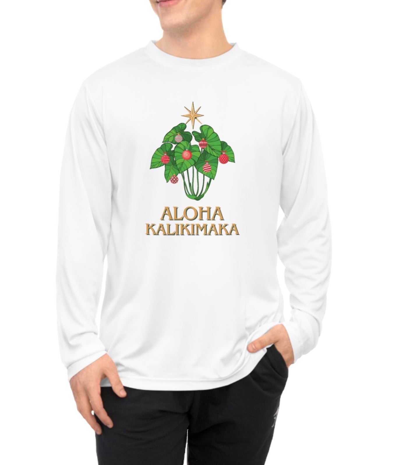 Performance Long Sleeve Kalo Kalikimaka - Global Village Kailua Boutique