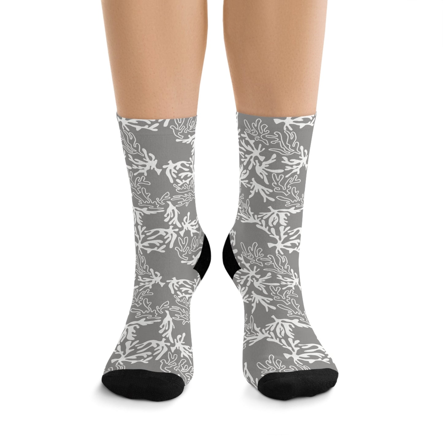 Recycled Poly Socks Coral Sharkskin Grey - Global Village Kailua Boutique