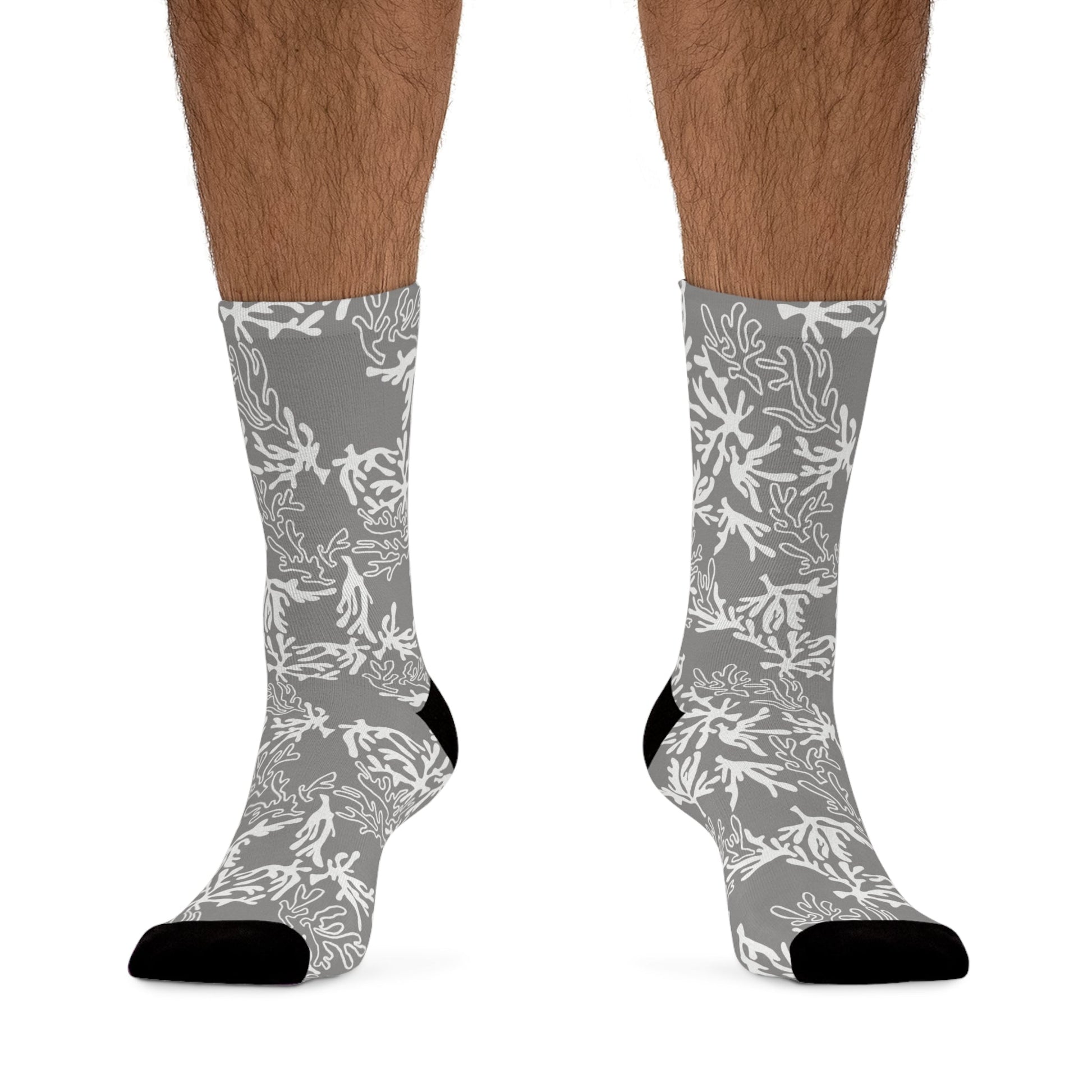 Recycled Poly Socks Coral Sharkskin Grey - Global Village Kailua Boutique