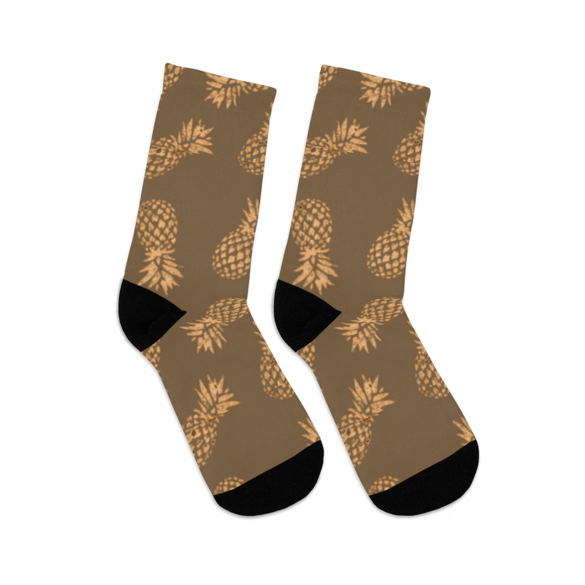 Recycled Poly Socks Pineapple Mocha - Global Village Kailua Boutique