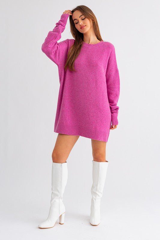Recycled Yarn Oversized Sweater Dress - Global Village Kailua Boutique