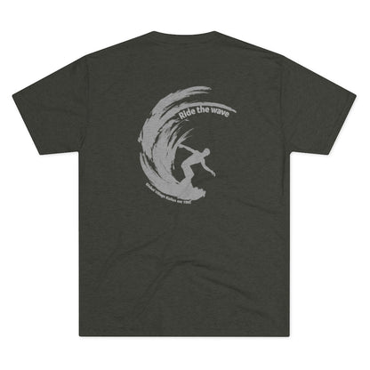 Ride the Wave Unisex Triblend Crew Tee Global Village Kailua Boutique