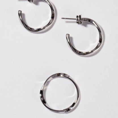 Ripple Ring and Earring Set Global Village Kailua Boutique