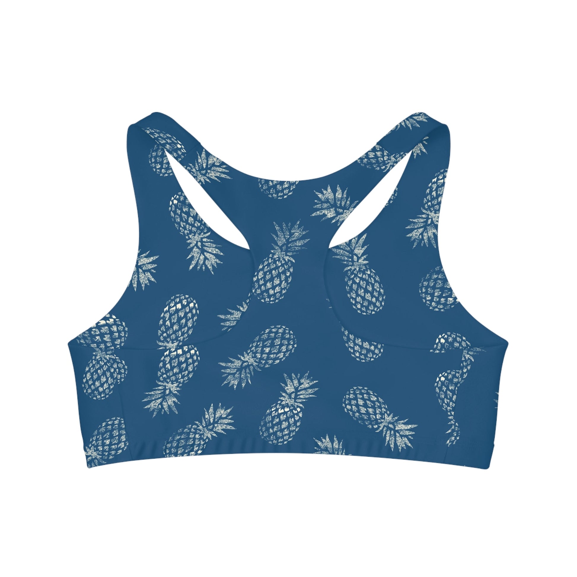 Seamless Sports Bra Pineapple Indigo - Global Village Kailua Boutique