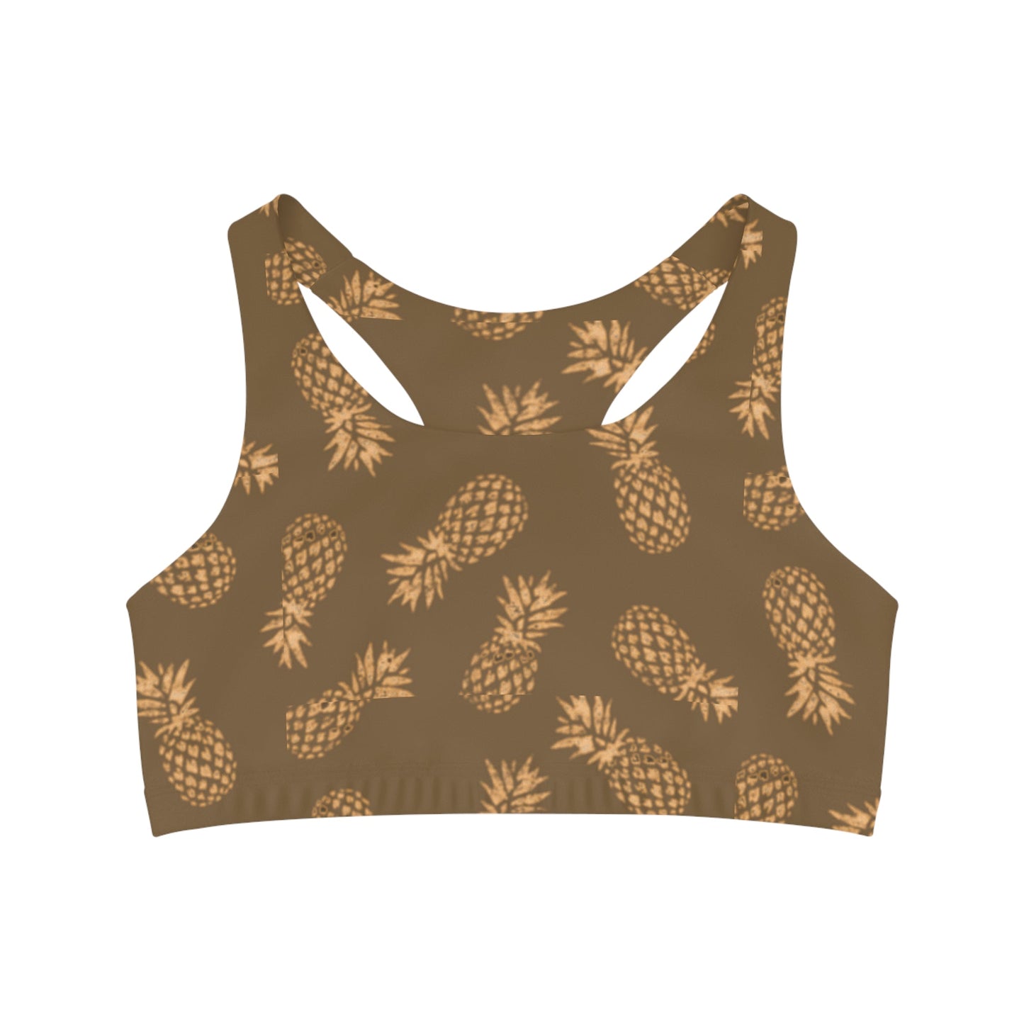 Seamless Sports Bra Pineapple Mocha - Global Village Kailua Boutique