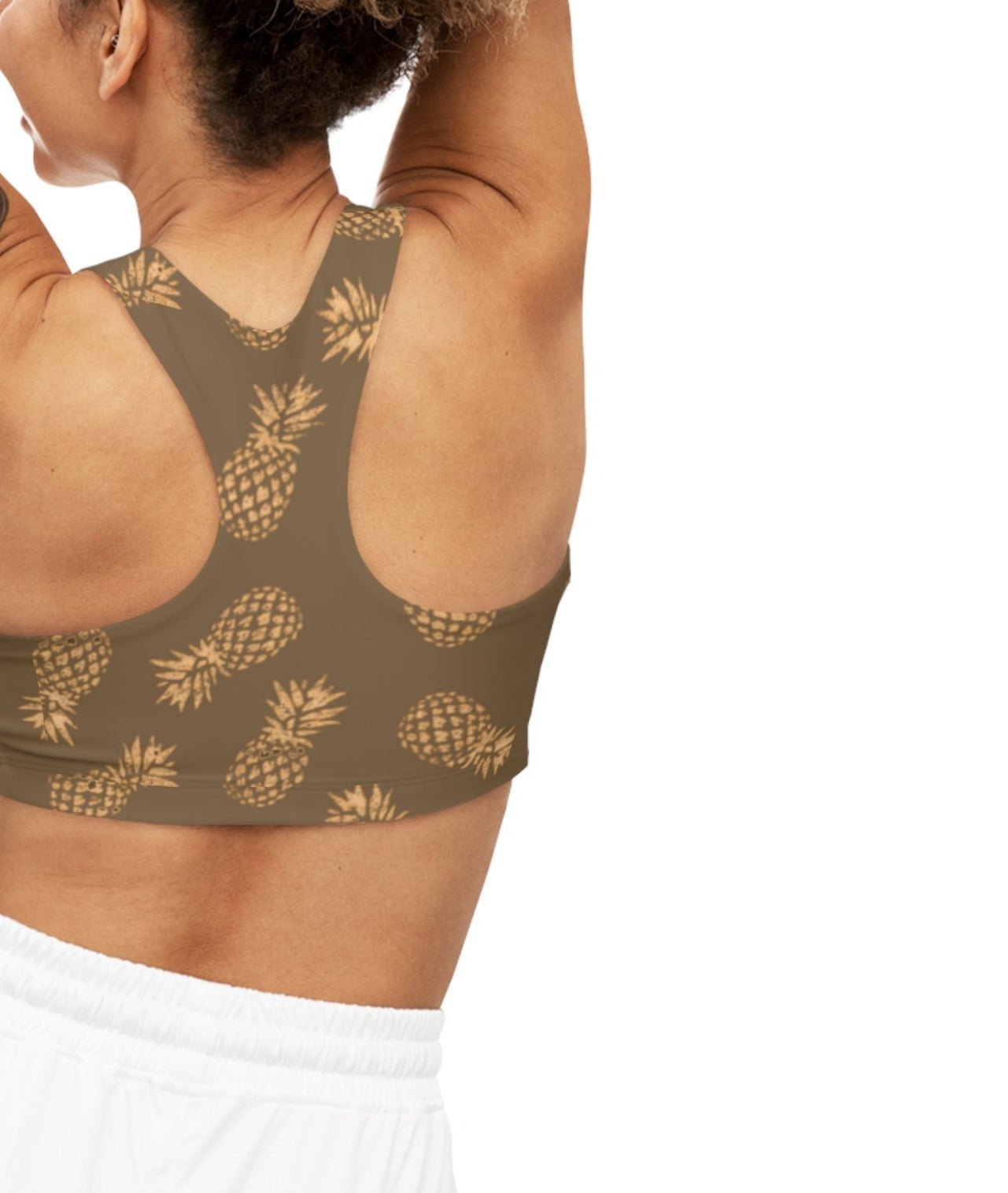 Seamless Sports Bra Pineapple Mocha - Global Village Kailua Boutique