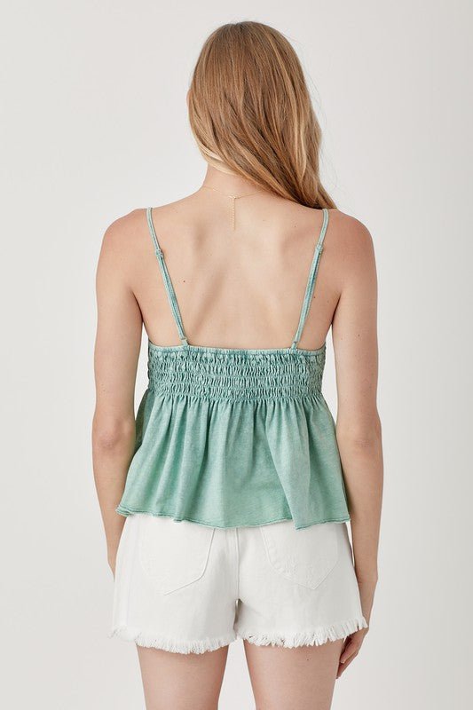 Smocked Flare Cami Top Global Village Kailua Boutique