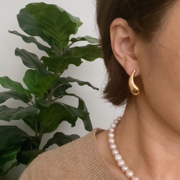 Solid Teardrop Stud Earrings - Global Village Kailua Boutique