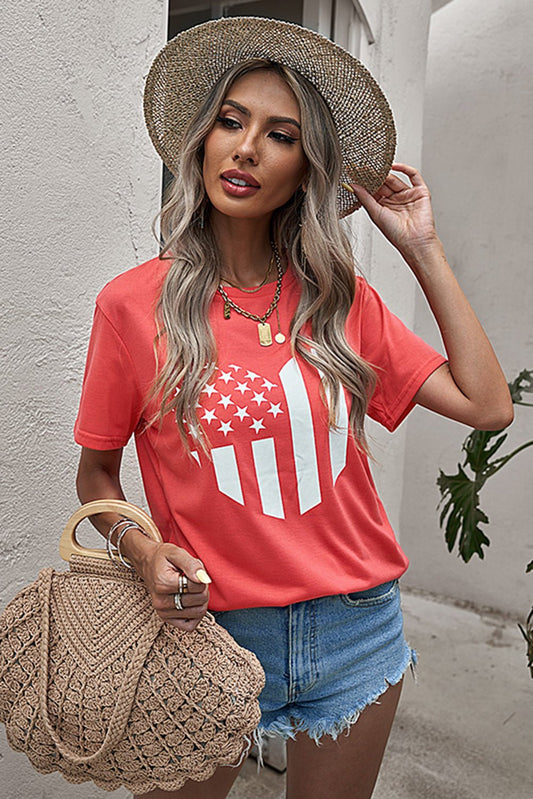 Stars and Stripes Graphic Tee Shirt - Global Village Kailua Boutique