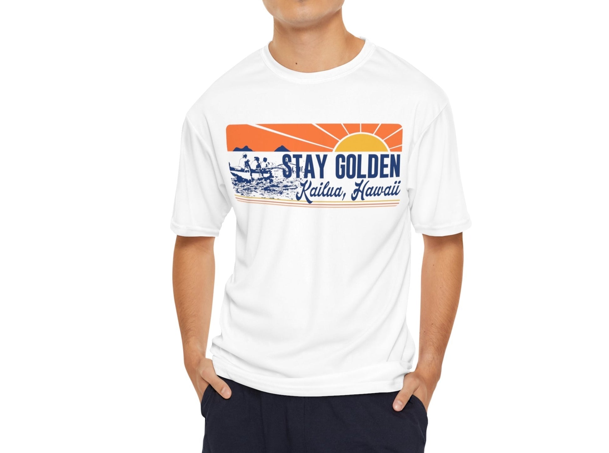 Stay Golden Performance T-Shirt - Global Village Kailua Boutique