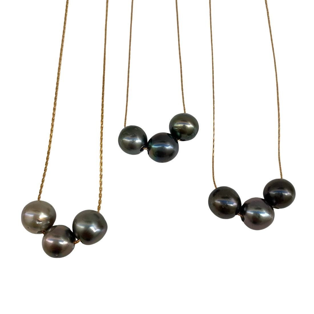 Tahitian Pearl 14kt Gold Filled Necklace Triple Global Village Kailua Boutique