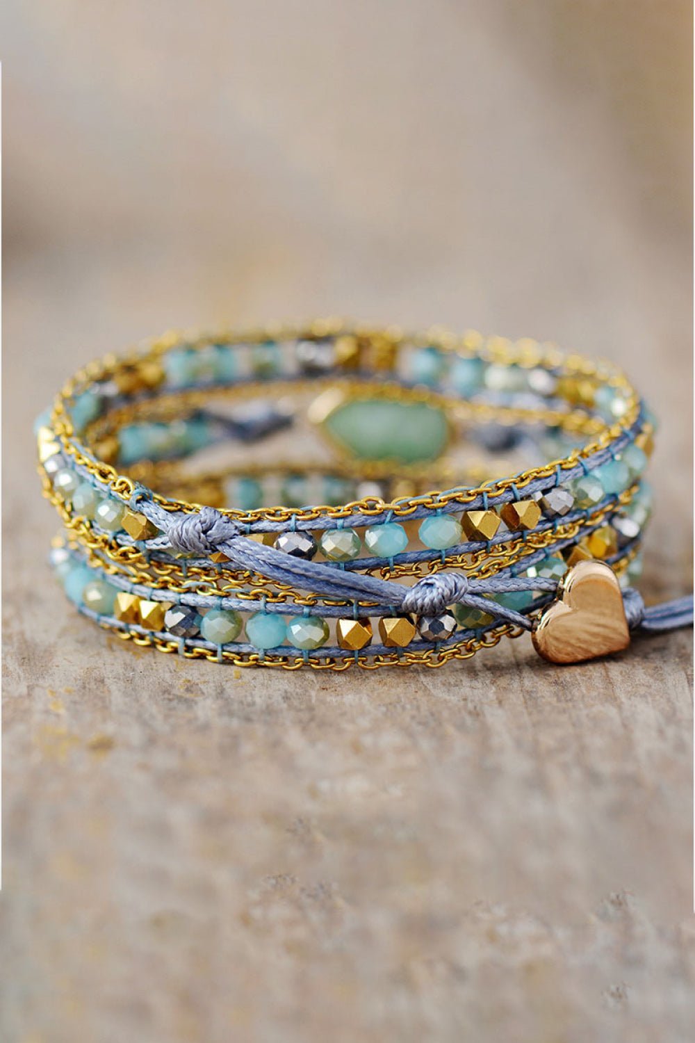 Teardrop Shape Triple Layer Beaded Bracelet - Global Village Kailua Boutique