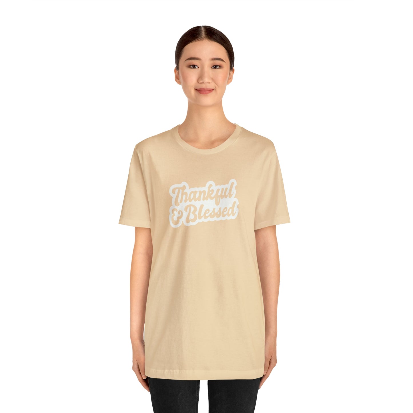 Thankful and Blessed Unisex Jersey Short Sleeve Tee - Global Village Kailua Boutique
