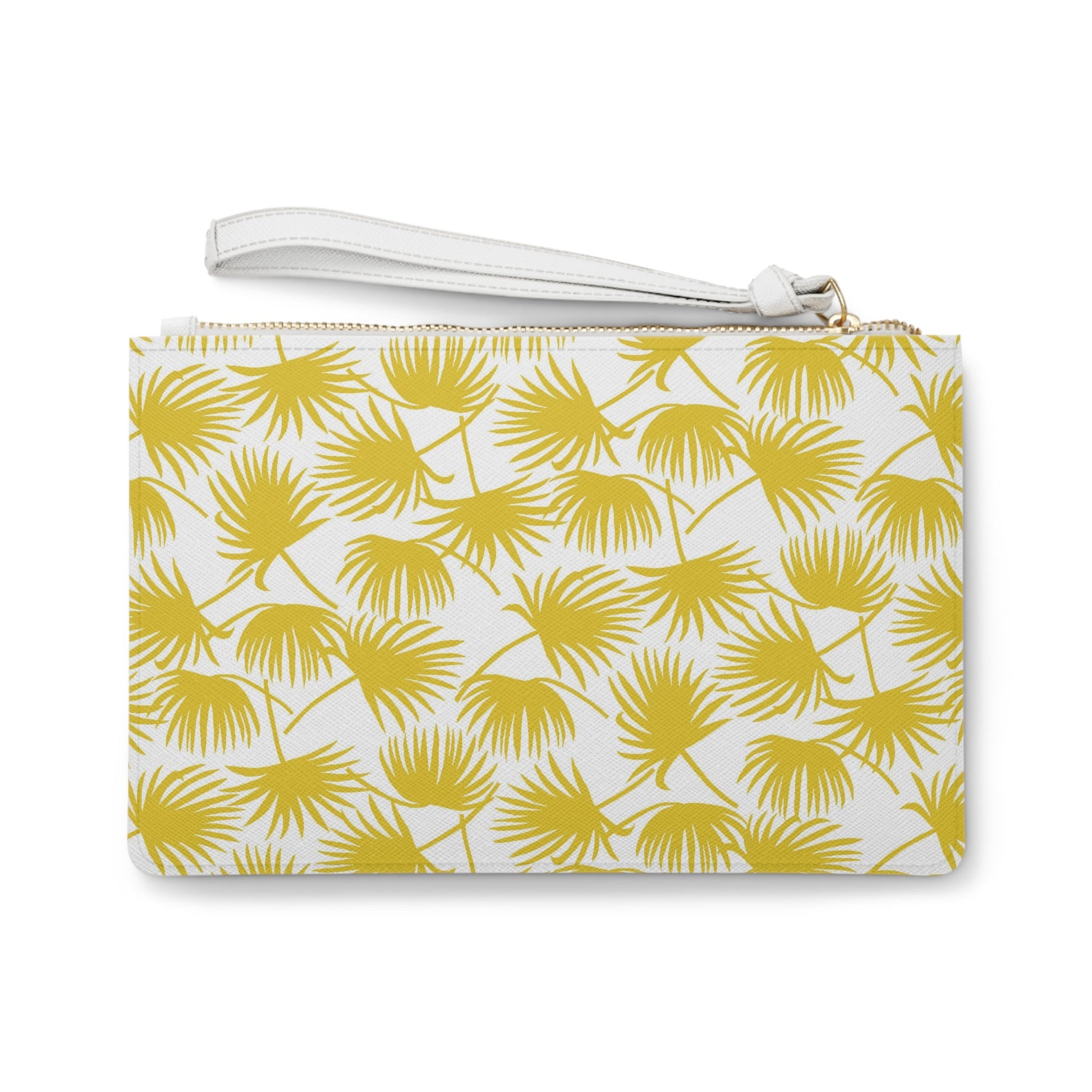 Vegan Clutch Bag Fan Palm Golden - Global Village Kailua Boutique